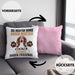 Cocker Spaniel Besitzer Kissen mit Füllung 40x40 Geschenk Lustiger Spruch Geschenkidee Besitzerin Cocker Spaniel Haben Personal (Grau) Rosa Trendation