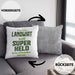 Landwirt Geschenk Kissen mit Füllung 40x40 Landwirtschaft Geschenke für Männer Traktor Spruch Superheld (Grau) Grau Trendation