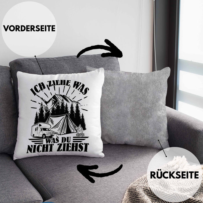 Camper Kissen mit Füllung 40x40 Geschenk Camping Ich Ziehe Was Was Du Nicht Ziehst Geschenkidee Wohnmobil Gadged — TrendationStore