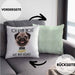 Mops Besitzer Kissen mit Füllung 40x40 Geschenk Lustiger Spruch Geschenkidee Ich Kann Nicht Mein Mops Hat Nein Gesagt (Grau) Grün Trendation