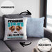 Jack Russell Besitzerin Kissen mit Füllung 40x40 Geschenk Lustiger Spruch Geschenkidee Personal Stalker (Grau) Blau Trendation