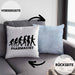 Apotheker Kissen mit Füllung 40x40 Geschenk Apothekerin Geschenkidee Evolution (Grau) Blau Trendation