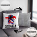 Croatia Kissen mit Füllung 40x40 Geschenk für Kroatische Frau Heimat Kroatien Geschenkidee (Grau) Grau Trendation