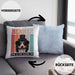 Berner Sennen Besitzer Kissen mit Füllung 40x40 Geschenk Lustiger Spruch Geschenkidee Retro Vinatge Berner Sennen (Grau) Blau Trendation