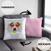 Jack Russell Besitzer Kissen mit Füllung 40x40 Geschenk Lustiger Spruch Geschenkidee Besitzerin Ich Bin Nicht toll Aber Mein Jack Russell Ist Es (Grau) Rosa Trendation