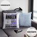 Angler Geschenk Kaffee-Kissen mit Füllung 40x40 Geschenkidee für Angler Ich Bin Angler Ich Kann Es Dir Erklären Jedoch Nicht Für Dich Verstehen Spruch Lustig (Grau) Blau Trendation