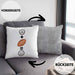 Rugby Kissen mit Füllung 40x40 Geschenk für Rugby-Spieler Lustige Geschenkidee :( + Rugby-Ball = :) Geburtstag (Grau) Grau Trendation