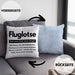 Fluglotse Kissen mit Füllung 40x40 Geschenk Spruch für Fluglotsen Geschenkidee (Grau) Blau Trendation