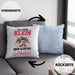 Klein Aber Sch Gefährlich Lustige Einhorn Kissen mit Füllung 40x40 mit Spruch Geschenkidee Einhornfans Sprüche Frauen (Grau) Blau Trendation