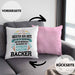 Bäcker Kissen mit Füllung 40x40 mit Spruch Geschenkidee Bäckerin Geschenk Männer Frauen (Grau) Rosa Trendation