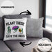 Lustige Kissen mit Füllung 40x40 für Bienenliebhaber Plant These Save The Bees Geschenk (Grau) Grau Trendation