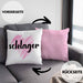 Kissen mit Füllung 40x40 Geschenk für Schlager Fans Kissen mit Füllung 40x40 Musikmotiv Spruch (Grau) Rosa Trendation