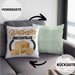 Paketzusteller Geschenk Kissen mit Füllung 40x40 Spruch Weltbester Paketzusteller Postbote (Grau) Grün Trendation