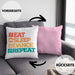 Lustige Tänzer Kissen mit Füllung 40x40 Geschenk für Tanzbegeisterte Tanzlehrer Grafik Eat Sleep Dance Repeat (Grau) Rosa Trendation