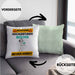 Biologe Kissen mit Füllung 40x40 Geschenk Lustiger Spruch Geschenkidee für Biologe Achtung Hochleistungs Biologe Bei Der Arbeit (Grau) Grün Trendation