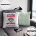 Klein Aber Sch Gefährlich Lustige Einhorn Kissen mit Füllung 40x40 mit Spruch Geschenkidee Einhornfans Sprüche Frauen (Grau) Grün Trendation