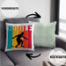 Boule Kissen mit Füllung 40x40 für Boule-Spieler als Geschenkidee Spruch (Grau) Grün Trendation