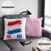 Holland Fan Kissen mit Füllung 40x40 Geschenk Holländer Frikande (Grau) Rosa Trendation