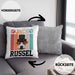 Jack Russel Besitzer Kissen mit Füllung 40x40 Geschenk Lustiger Spruch Geschenkidee Retro Vinatge Jack Russel (Grau) Grau Trendation
