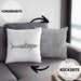 Kissen mit Füllung 40x40 mit Haifisch-Grafik als Geschenkidee Haifisch Haise Geschenk (Grau) Grau Trendation