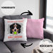 Berner Sennen Besitzer Kissen mit Füllung 40x40 Geschenk Lustiger Spruch Geschenkidee Besitzerin Ich Bin Nicht toll Aber Mein Berner Sennen Ist Es (Grau) Rosa Trendation