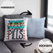 Lustiges Geschenk für Hamsterliebhaber: "Happy Pills" Kissen mit Füllung 40x40 Hamster Besitzer Grafik Züchter (Grau) Blau Trendation