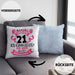 21. Geburtstag Geschenk Kissen mit Füllung 40x40 Frauen Mädchen Geschenkidee Endlich 21 Ich Kann Alles Ich Weiß Alles Ähm Mama (Grau) Blau Trendation