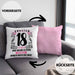 18er Geburtstag Kissen mit Füllung 40x40 Geschenk Mädchen Jungen Geschenkidee Lustig Spruch 18 Geschenke Geschenkideen zum 18 Bday 18. (Grau) Rosa Trendation