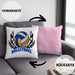 Volleyball-Kissen mit Füllung 40x40 Geschenk für Volleyball-Spieler Geschenkidee (Grau) Rosa Trendation