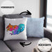 Bunte Eichhörnchen Kissen mit Füllung 40x40 Geschenk für Natur- und Tierwohlhaber (Grau) Blau Trendation