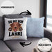 Die Mit Dem Labbi Geht Kissen mit Füllung 40x40 Gassi Gehen Labrador Besitzerin Geschenkidee Frauchen Geschenk (Grau) Blau Trendation