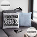 Geselle Prüfung Bestanden Kissen mit Füllung 40x40 Geschenk Verneigt Euch Der Geselle Betritt Den Raum (Grau) Blau Trendation