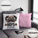 Mops Papa Besitzer Kissen mit Füllung 40x40 Geschenk Lustiger Spruch Geschenkidee Mops Liebhaber (Grau) Rosa Trendation
