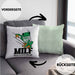 Lustige Frosch Kissen mit Füllung 40x40 Geschenk für Froschliebhaber Lustig MILF Man I Love Frogs (Grau) Grün Trendation