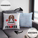 Cocker Spaniel Besitzer Mom Mama Kissen mit Füllung 40x40 Geschenk Lustiger Spruch Geschenkidee Cocker Spaniel Besitzerin (Grau) Blau Trendation