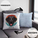 Labrador Besitzer Kissen mit Füllung 40x40 Geschenk Lustiger Spruch Geschenkidee Labrador Mama Papa (Grau) Blau Trendation