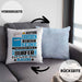 Surfer Geschenk Kissen mit Füllung 40x40 Lustiger Spruch Erheben Sie Sich Der Surfer Betritt den Raum (Grau) Blau Trendation