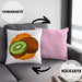 Lustige Kissen mit Füllung 40x40 mit Kiwi-Grafik Geschenk für Kiwi-Liebhaber (Grau) Rosa Trendation