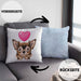 Chihuhahua Besitzer Kissen mit Füllung 40x40 Geschenk Chihuhahua Besitzer Geschenkidee Frauchen Herrchen (Grau) Blau Trendation