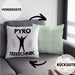 Pyrotechnik Kissen mit Füllung 40x40 Geschenk Pyrotechnik Ist Doch Kein Verbrechen Meme (Grau) Grün Trendation
