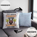 Schäferhund Besitzer Kissen mit Füllung 40x40 Geschenk Lustiger Spruch Geschenkidee Ich Arbeite Hart Damit Mein Schäferhund Seinen Traum Leben Kann (Grau) Blau Trendation