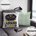 Labrador Papa Besitzer Kissen mit Füllung 40x40 Geschenk Lustiger Spruch Geschenkidee Labrador Liebhaber (Grau) Grün Trendation
