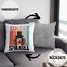 Cocker Spaniel Besitzer Kissen mit Füllung 40x40 Geschenk Lustiger Spruch Geschenkidee Retro Vinatge Cocker Spaniel (Grau) Grau Trendation
