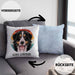 Berner Sennen Besitzer Kissen mit Füllung 40x40 Geschenk Lustiger Spruch Geschenkidee Berner Sennen Mama Papa (Grau) Blau Trendation