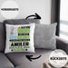 Angler Geschenk Kissen mit Füllung 40x40 Lustiger Spruch Erheben Sie Sich Der Angler Betritt den Raum (Grau) Grau Trendation