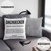 Dachdecker Geschenk Kissen mit Füllung 40x40 Lustig Mann Männer Zubehör Geschenkidee Dachdecker-Meister (Grau) Grau Trendation