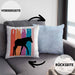 Lustige Okapi Kissen mit Füllung 40x40 Geschenk für Okapi Liebhaber Grafik (Grau) Blau Trendation