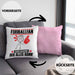 Fußballfan Kissen mit Füllung 40x40 Geschenk für Fußballfan Der Mann Der Alles Kann Geschenkidee zum Geburtstag (Grau) Rosa Trendation