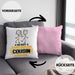 Cousin Geschenk Kissen mit Füllung 40x40 So Gut Kann Nur Ein Cousin Aussehen Geschenkidee (Grau) Rosa Trendation