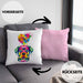Rottweiler Herz Farbe Besitzer Kissen mit Füllung 40x40 Geschenk Lustiger Spruch Geschenkidee Rottweiler Liebhaber (Grau) Rosa Trendation